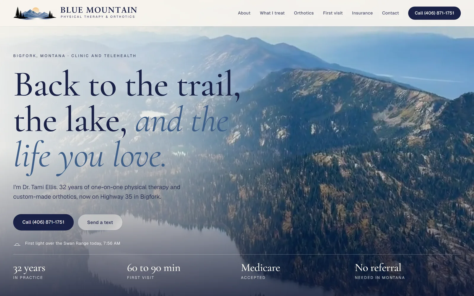 Blue Mountain Physical Therapy: Back to the trail, the lake, and the life you love.