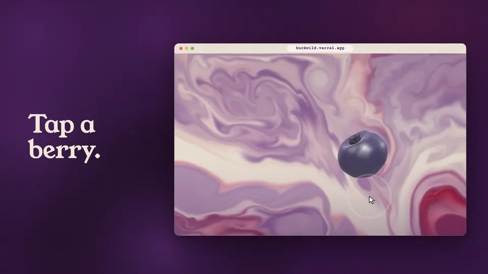 HUCKWILD: Wild huckleberry, poured in ink.