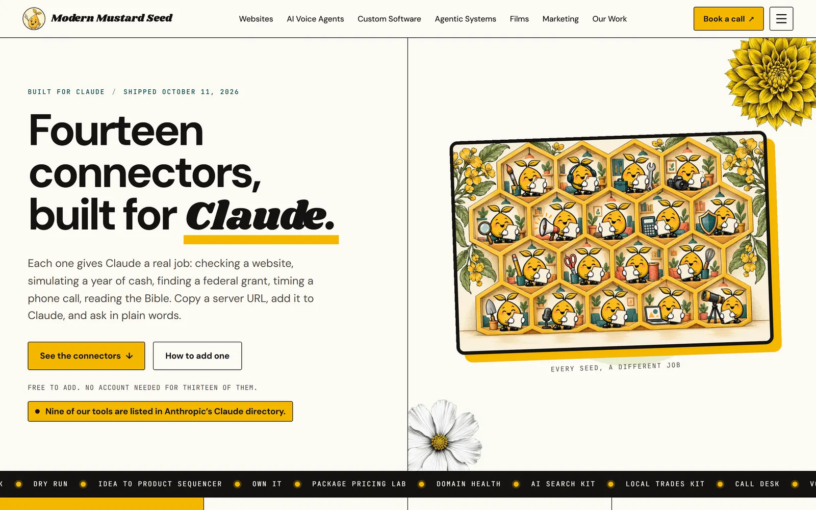 Built for Claude: Connectors that put real work inside Claude.