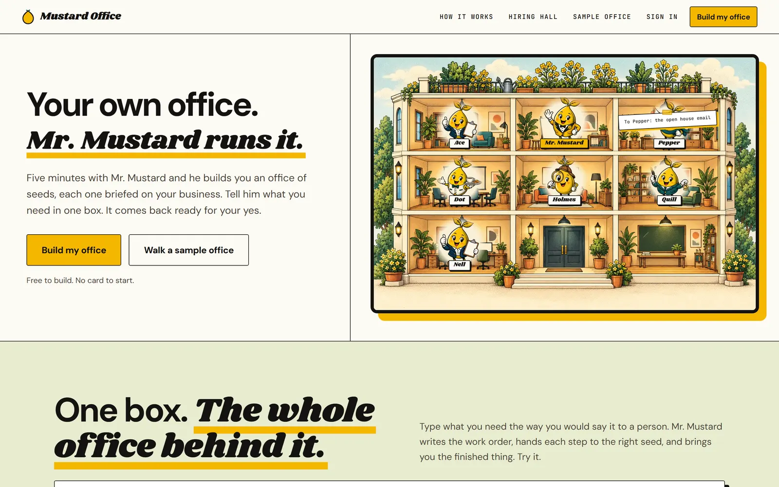 Mustard Office: Your own office of AI agents, run by a chief of staff.